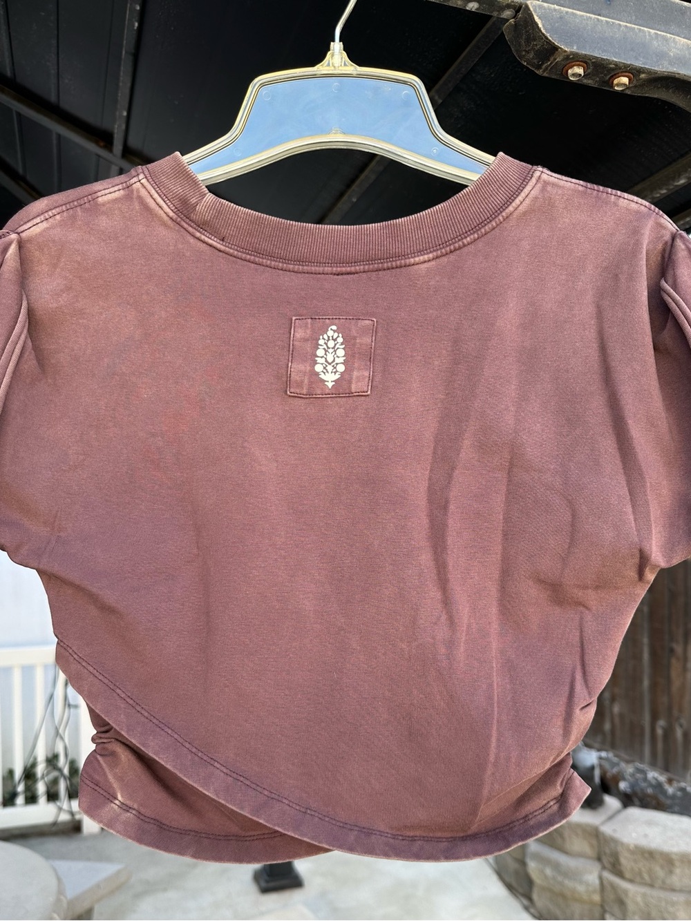 FREE PEOPLE DARK ESPRESSO HOT SHOT CROSSOVER SHIRT SIZE MEDIUM!! SHIRT ONLY!! - Picture 3 of 4